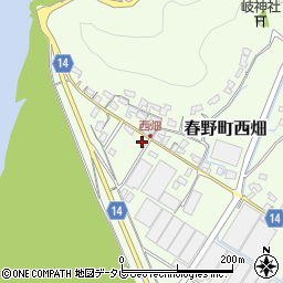 高知県高知市春野町西畑345周辺の地図