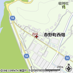 高知県高知市春野町西畑671周辺の地図
