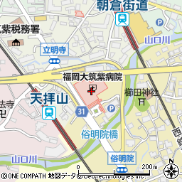 ニューヤマザキデイリーストア福岡大学筑紫病院店周辺の地図