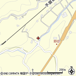 愛媛県大洲市平野町野田1325周辺の地図