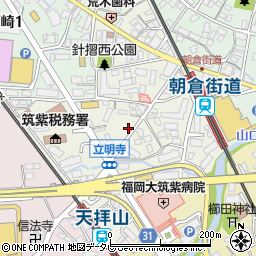 福岡県筑紫野市針摺西周辺の地図