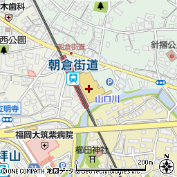 株式会社ヒライ　朝倉街道店周辺の地図