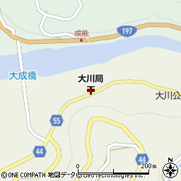 大川郵便局周辺の地図
