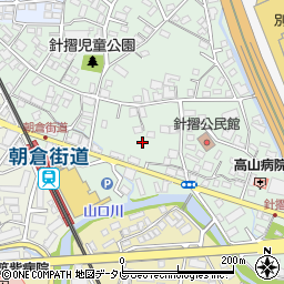 筑紫野市役所　朝倉街道駅前針摺自転車駐車場周辺の地図