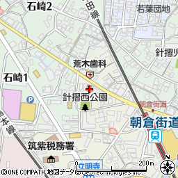 朝倉街道郵便局周辺の地図
