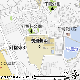 筑紫野市立筑紫野中学校周辺の地図