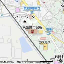 筑紫野市役所　子育て支援センター周辺の地図