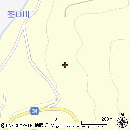 大分県杵築市大田波多方周辺の地図