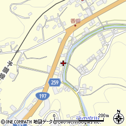 愛媛県大洲市平野町野田737周辺の地図
