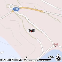 愛媛県伊方町（西宇和郡）中浦周辺の地図