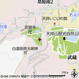 福岡県筑紫野市武藏周辺の地図