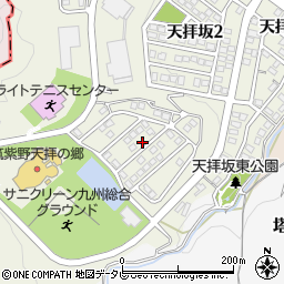 福岡県筑紫野市天拝坂2丁目周辺の地図
