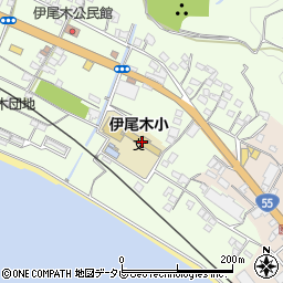 安芸市立伊尾木小学校周辺の地図