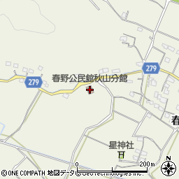 春野公民館秋山分館周辺の地図