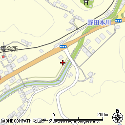 愛媛県大洲市平野町野田455周辺の地図