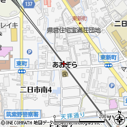 福岡県筑紫野市二日市南周辺の地図