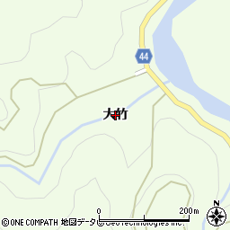 愛媛県大洲市菅田町（大竹）周辺の地図