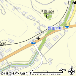 愛媛県大洲市平野町野田441周辺の地図