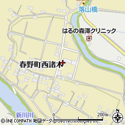 高知県高知市春野町西諸木周辺の地図