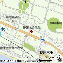 伊尾木公民館周辺の地図