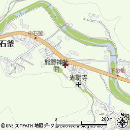 石釜公民館周辺の地図