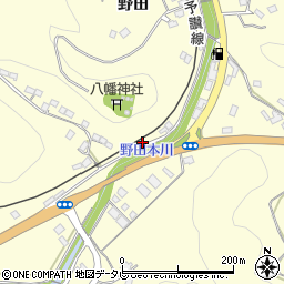 愛媛県大洲市平野町野田306周辺の地図