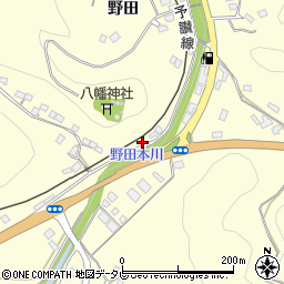 愛媛県大洲市平野町野田305周辺の地図