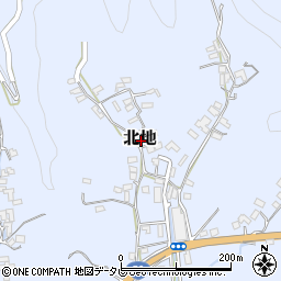 高知県土佐市北地周辺の地図