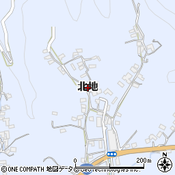高知県土佐市北地周辺の地図