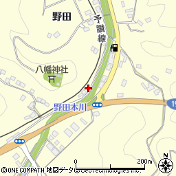 愛媛県大洲市平野町野田294周辺の地図