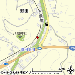 愛媛県大洲市平野町野田293周辺の地図