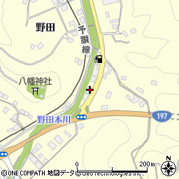 愛媛県大洲市平野町野田3373周辺の地図