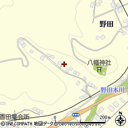 愛媛県大洲市平野町野田342周辺の地図