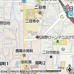 筑紫野市立　二日市小学校学童保育所周辺の地図