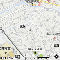 福岡県筑紫野市紫周辺の地図