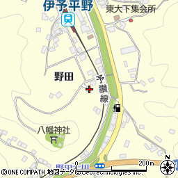 愛媛県大洲市平野町野田179周辺の地図