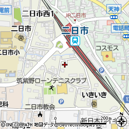 福岡県筑紫野市二日市西2丁目8-14周辺の地図