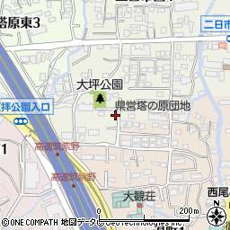 福岡県筑紫野市二日市西3丁目8-17周辺の地図