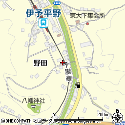 愛媛県大洲市平野町野田153周辺の地図