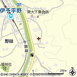 愛媛県大洲市平野町野田3237周辺の地図