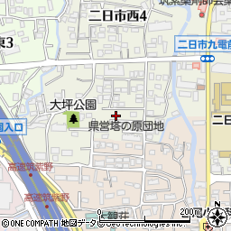 福岡県筑紫野市二日市西3丁目4-15周辺の地図