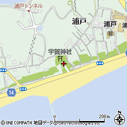高知県高知市浦戸585周辺の地図