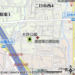 福岡県筑紫野市二日市西3丁目4-11周辺の地図