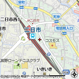 筑紫野市役所　ＪＲ二日市駅自転車駐車場周辺の地図