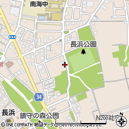 高知県高知市長浜周辺の地図
