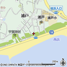 高知県高知市浦戸836周辺の地図