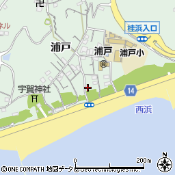 高知県高知市浦戸588周辺の地図