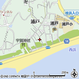 高知県高知市浦戸573周辺の地図