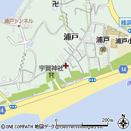 高知県高知市浦戸582周辺の地図