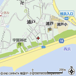 高知県高知市浦戸564周辺の地図